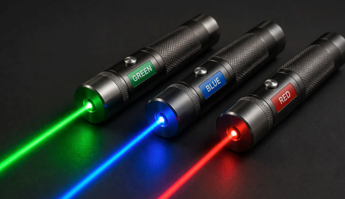 Which Laser Pointer Color Looks the Strongest: Green, Blue, or Red?