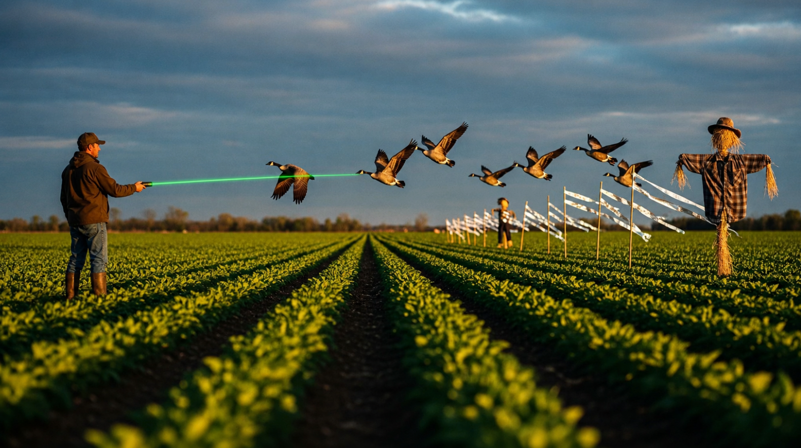 How to Keep Geese Away from Crops: Laser Deterrents vs Traditional Methods