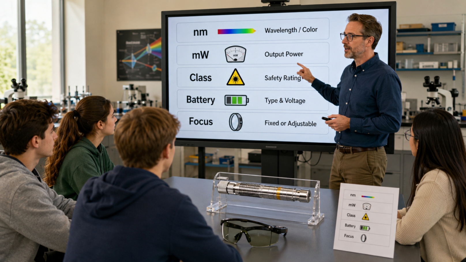 How to Read Laser Pointer Specifications: nm, mW, Class, Battery, and Focus