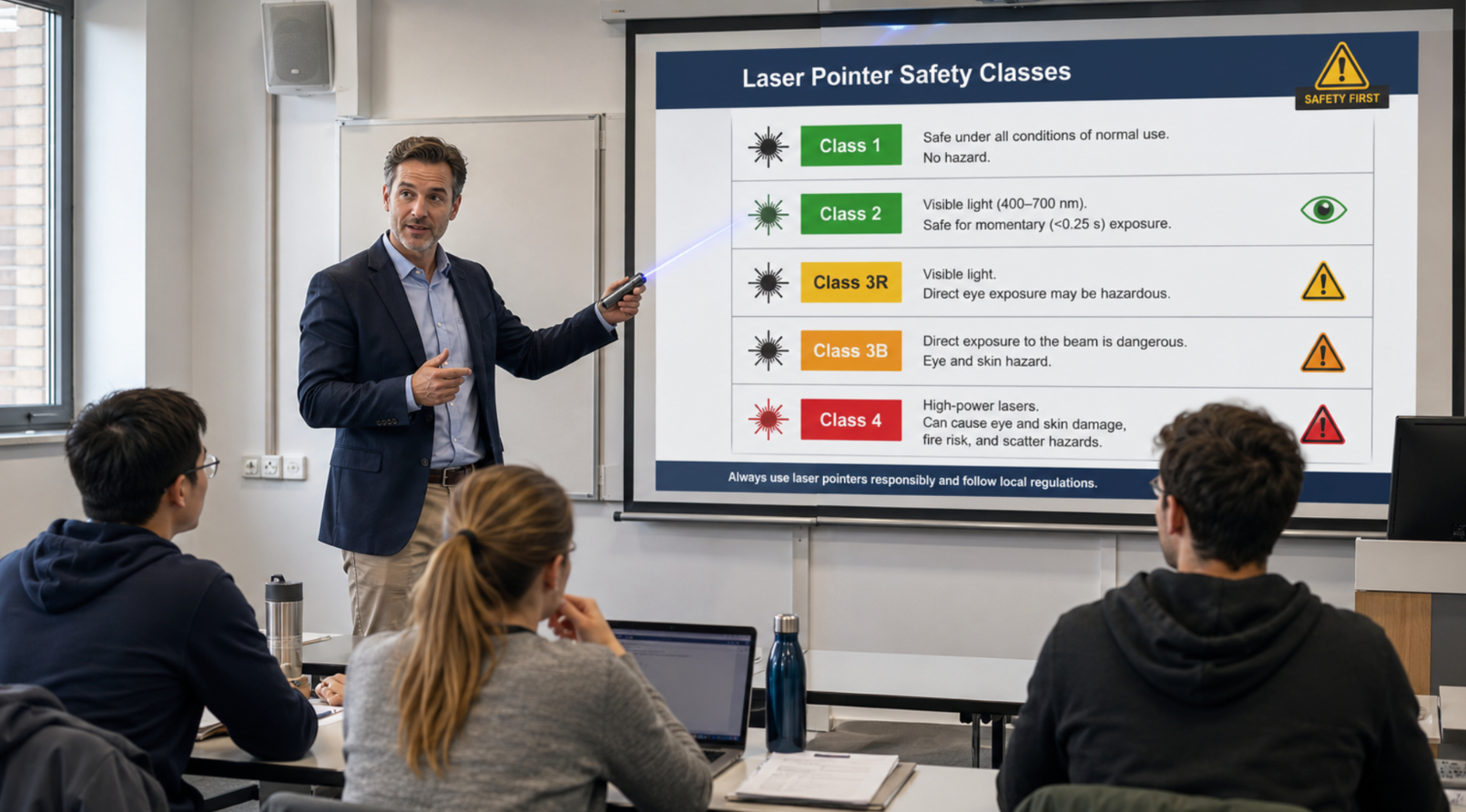 Laser Pointer Safety Classes Explained: Class 2, 3R, 3B, and Class 4