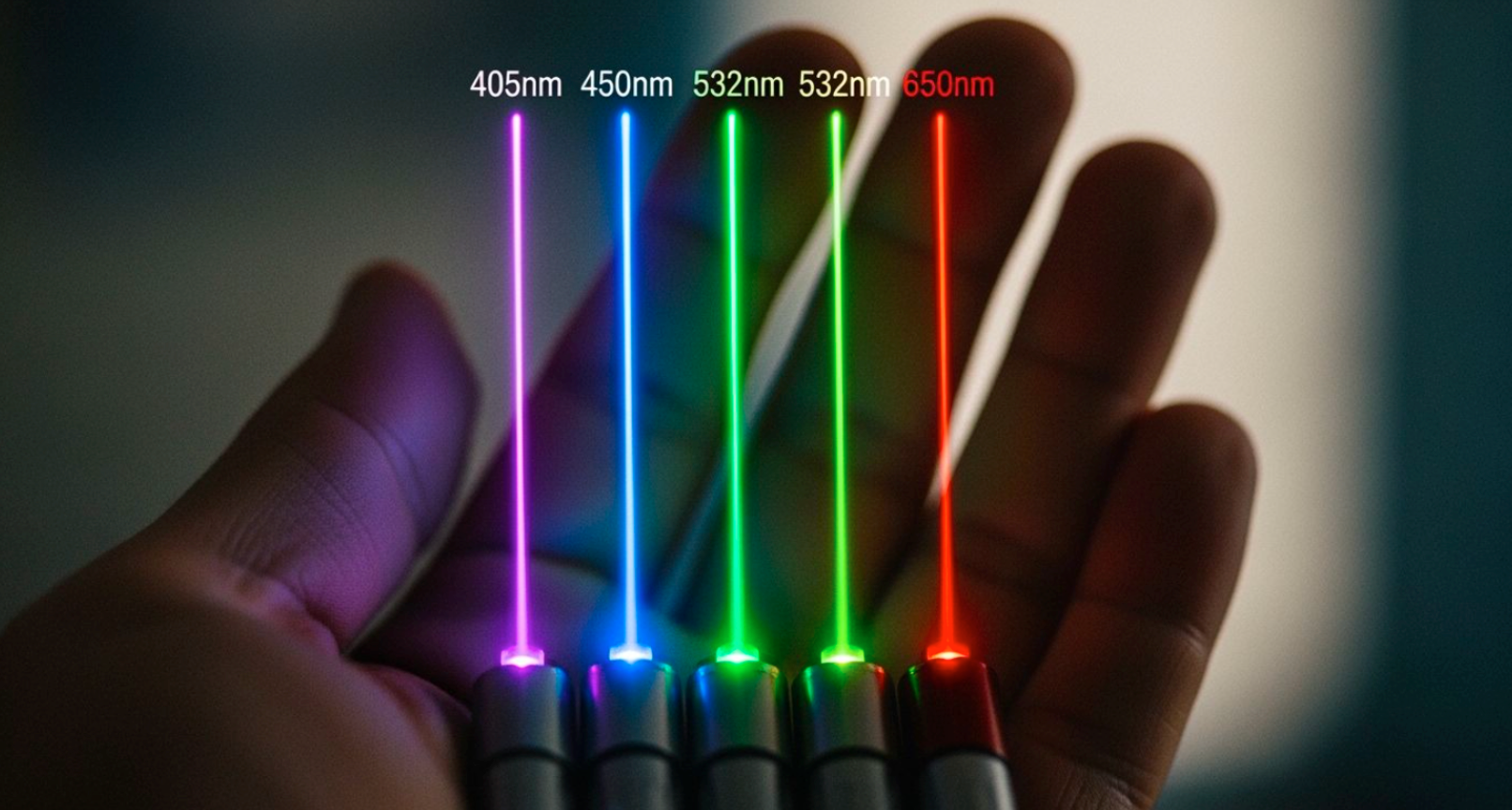 Laser Pointer Wavelength Guide: 405nm, 450nm, 520nm, 532nm, and 650nm