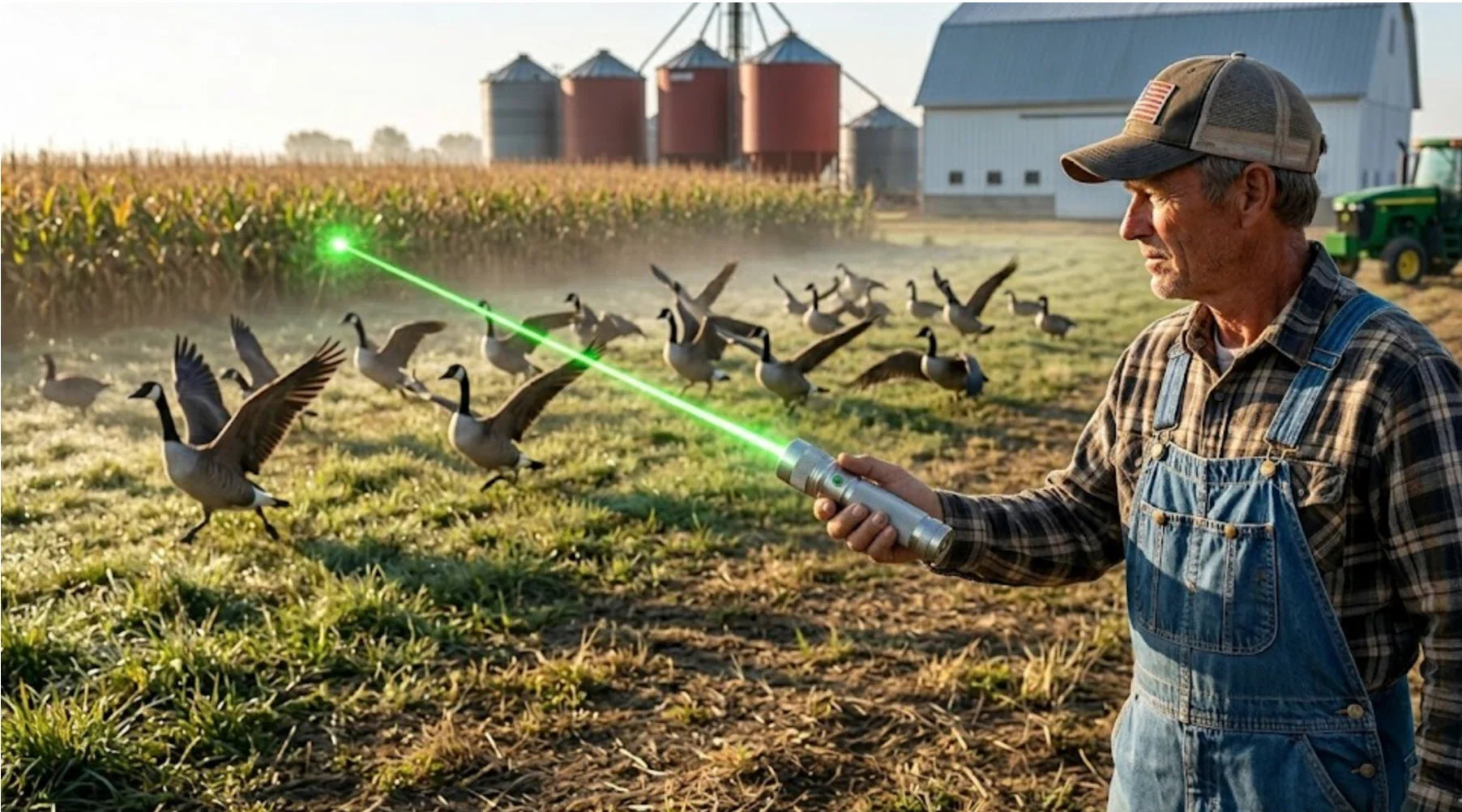 The Ultimate 520nm Green Laser Guide for Farm Bird Deterrence