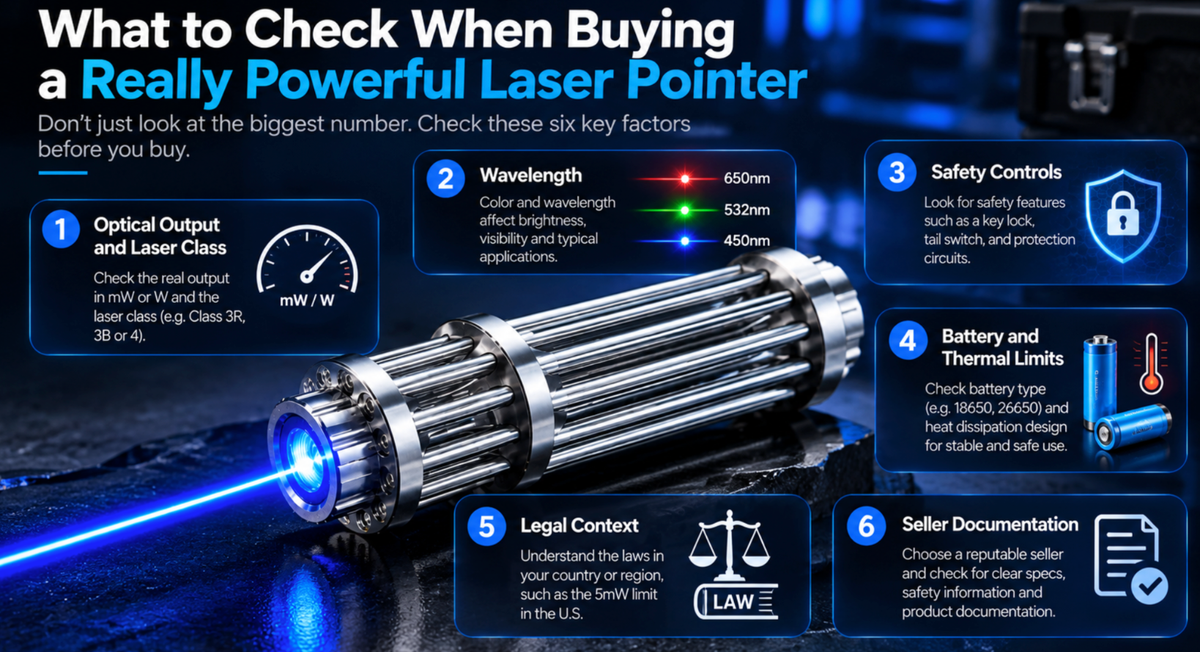 What to check when buying a really powerful laser pointer