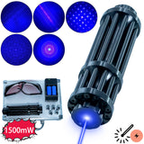 HG-B017black Blue laser pointer 1.5W