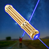 B017 Extended Gold Rod Blue Laser Pointer 1.5W