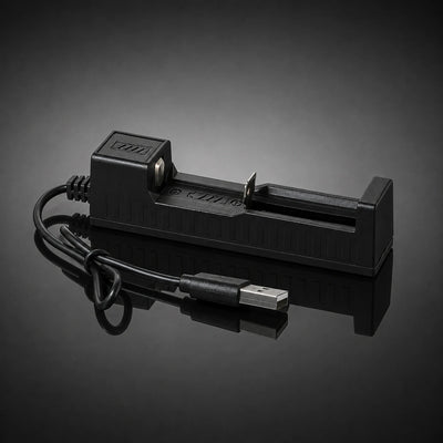 HG-18650 USB Battery Charger - usb cable front view