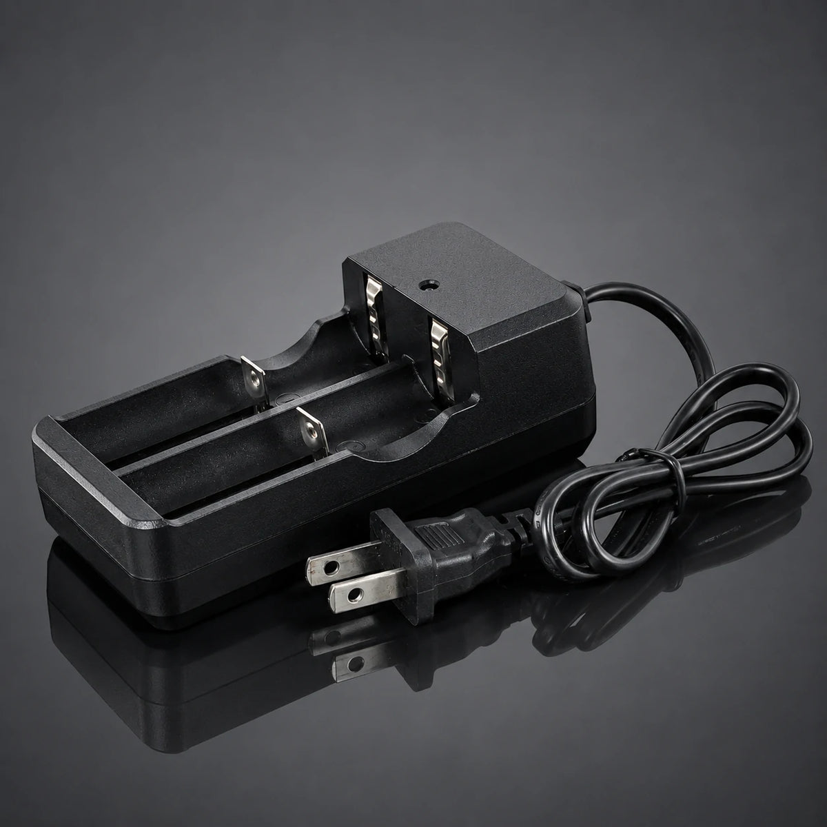 HG-26650 Battery Charger - usb cable side view