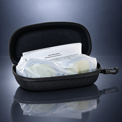 HG-Laser Protective Glasses OD5+ 75% Transmittance - open storage case